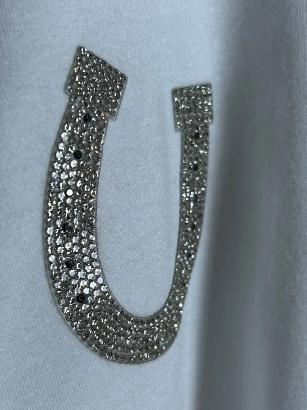 Judith March White Rhinestone Star Horseshoe Sweatshirt Medium - Picture 4 of 7